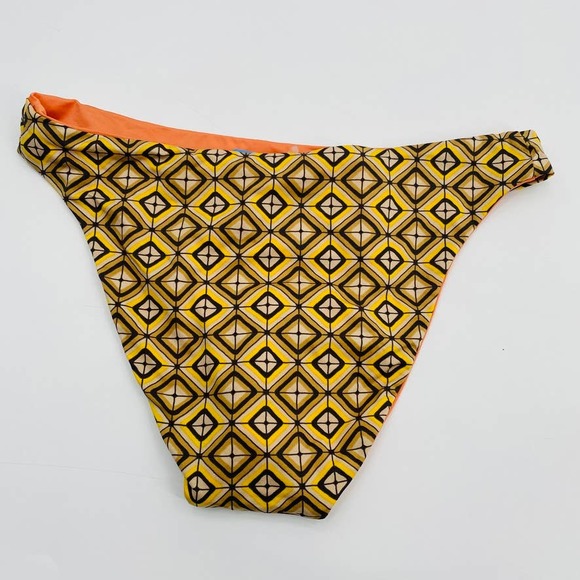 La Perla Tan Studio Geometric Orange Reversible Bottom Us 6 Eu 40 Bikini Bottom - Picture 8 of 12